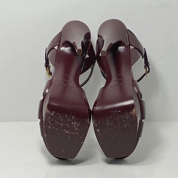 Saint Laurent Tribute 105mm Patent Leather Platform Sandals size 40.5 - Picture 11 of 12
